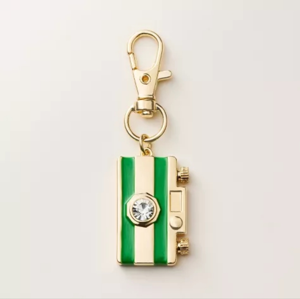 Kate Spade Camera Bag Charm Keychain NWT